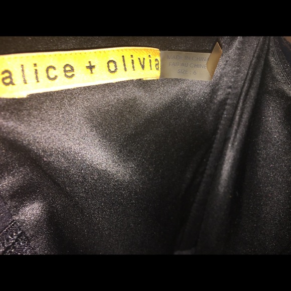 Alice + Olivia silk rhinestone black ruffled dress - Picture 4 of 8